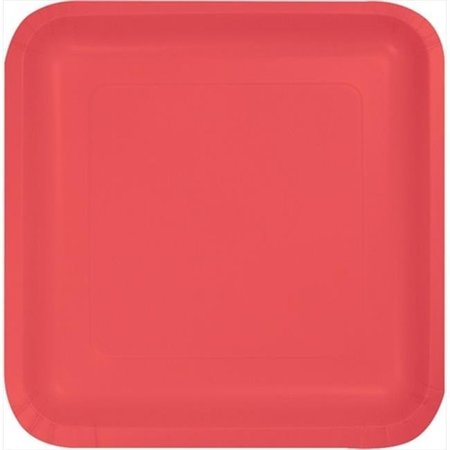 OMG 7 In. Coral Lunch Plates; Square - Case of 180 OM74816